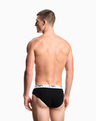 Emporio Armani 3 Pack Briefs Black model rear