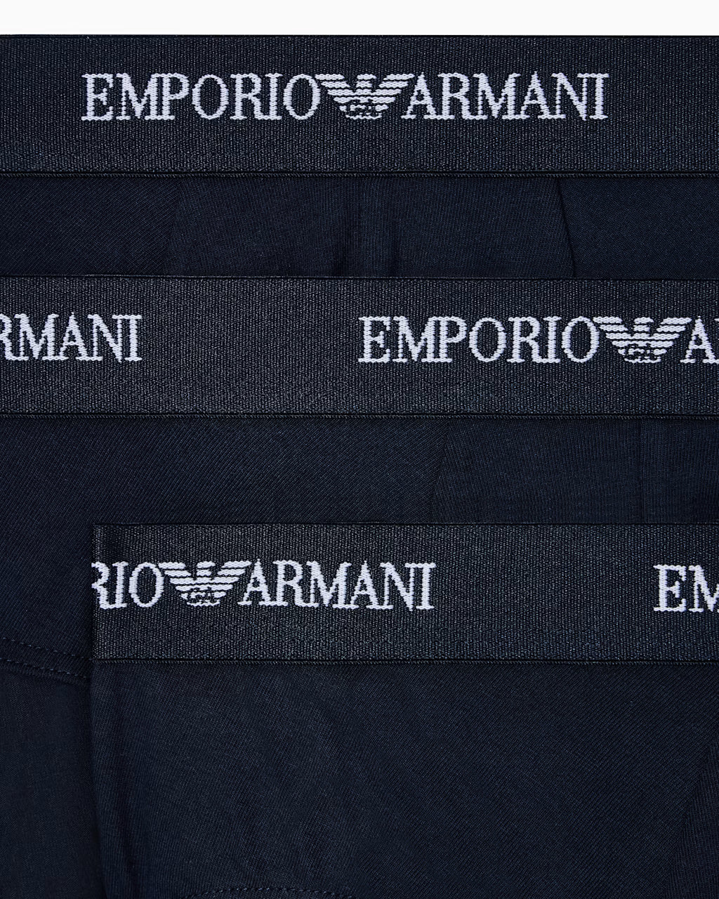 Emporio Armani 3 Pack Briefs Armani Blue detail