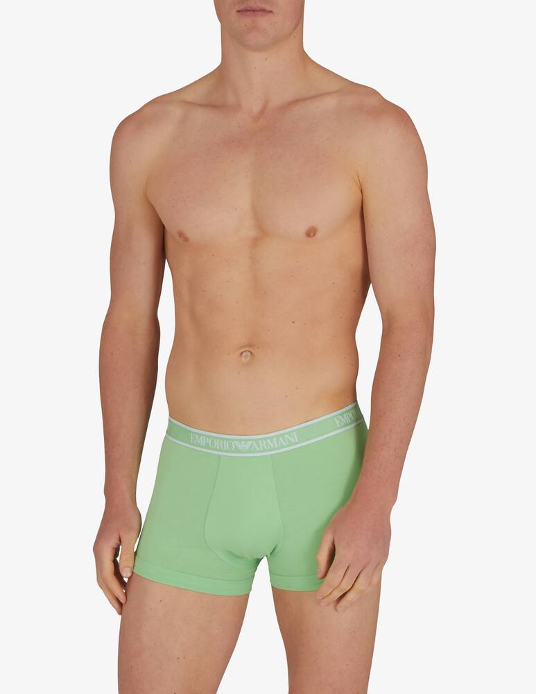 Emporio Armani 3 Pack Trunks Stretch Cotton - Violet/Green/Orange