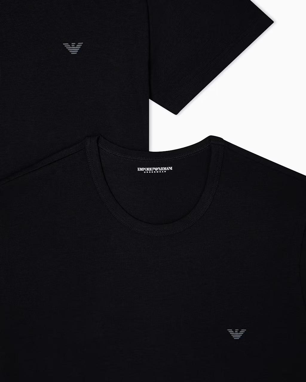 Emporio Armani AF14132 Black T-shirt chest logo detail