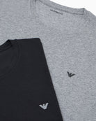 Emporio Armani 2 Pack T-Shirts Grey Melange Black detail view