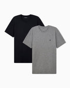 Emporio Armani 2 Pack T-Shirts Grey Melange Black product view