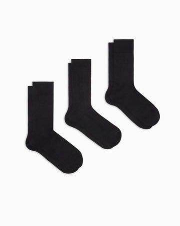 Emporio Armani 3-Pack Jacquard Cotton Stretch Socks – Black & Blue