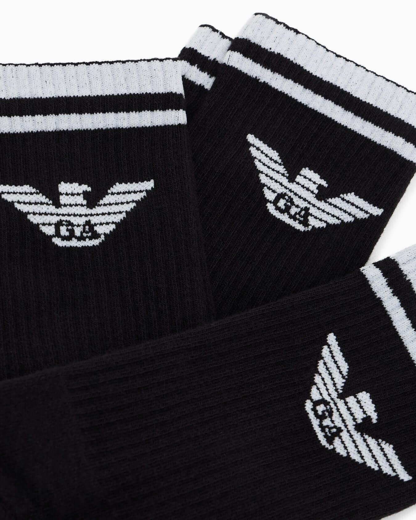 Emporio Armani 3-Pack Men’s Sports Socks – Eagle Logo Terrycloth
