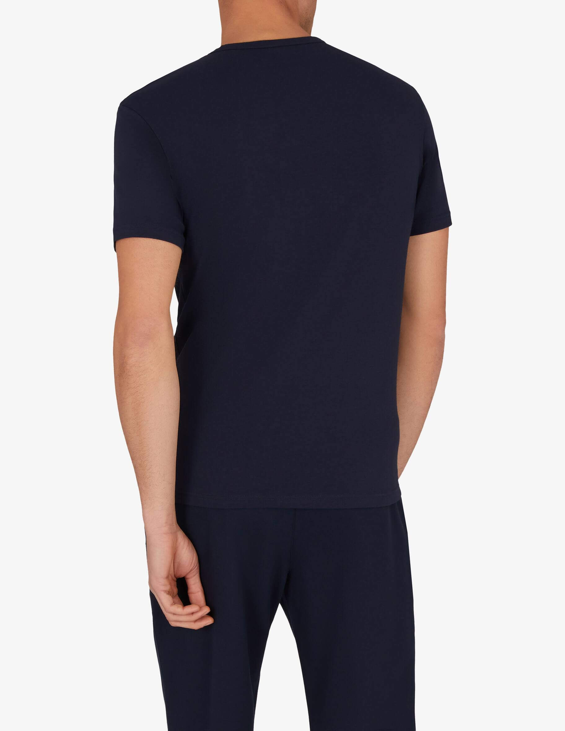 Emporio Armani 2 Pack Crew Neck Loungewear T-Shirt - Blue / Vintage Indigo