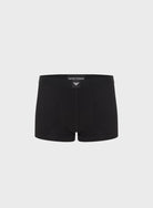 Emporio Armani 3-Pack Stretch Cotton Jersey Trunks, Black – Essential Logo Waistband