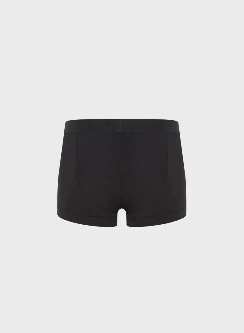 Emporio Armani 3-Pack Stretch Cotton Jersey Trunks, Black – Essential Logo Waistband