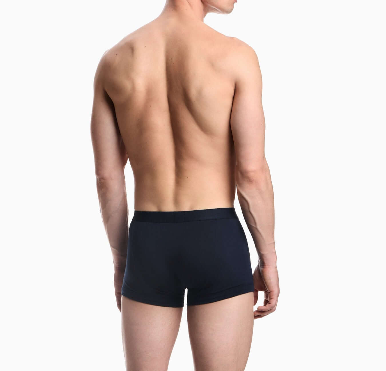 Emporio Armani 3-Pack Stretch Cotton Jersey Trunks, Navy – Essential Logo Waistband