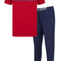 Lyle & Scott Blue Eric Loungewear - Logo T-Shirt & Pant Set