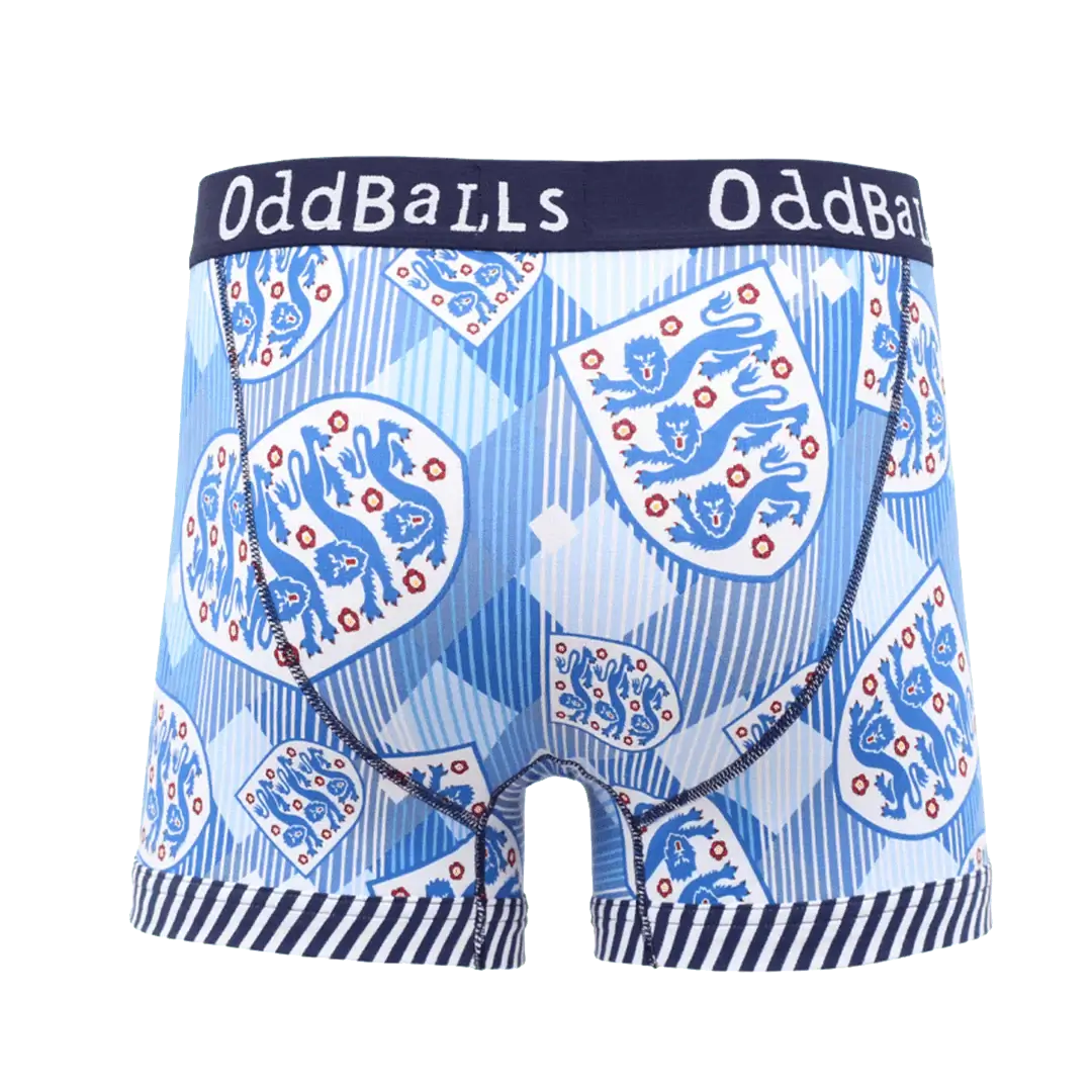 OddBalls England FA Retro Men’s Cotton Boxer Shorts – Official England Underwear