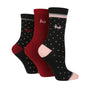 Pringle 3 Pack Patterned Cotton and Recycled Polyester Ladies Socks - One Size (4-8)
