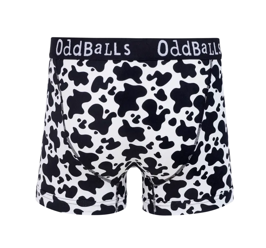 Oddballs Fatcow Mens Boxer Shorts - Cotton Stretch Trunks
