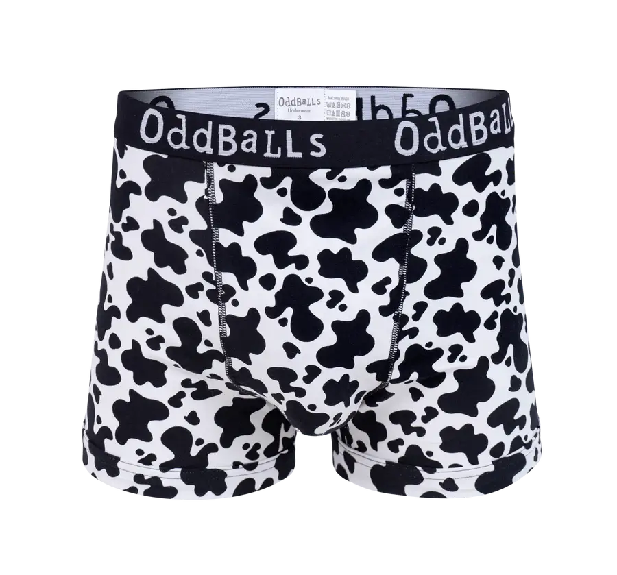 Oddballs Fatcow Mens Boxer Shorts - Cotton Stretch Trunks