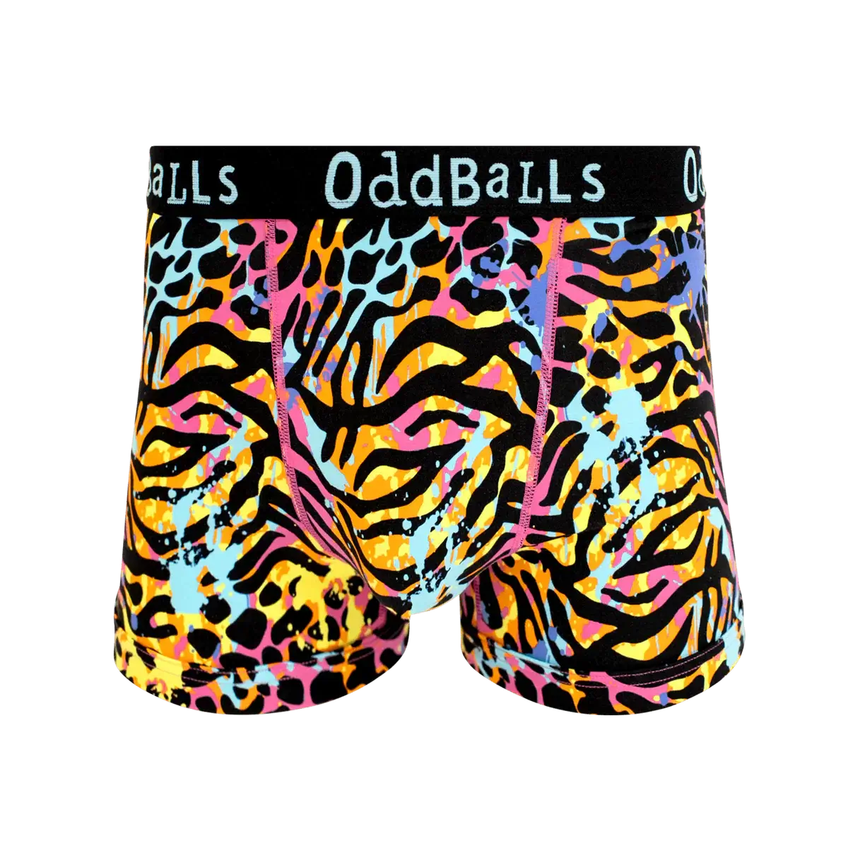 OddBalls Filthy Animal Men’s Cotton Boxer Shorts – Bold Animal Print