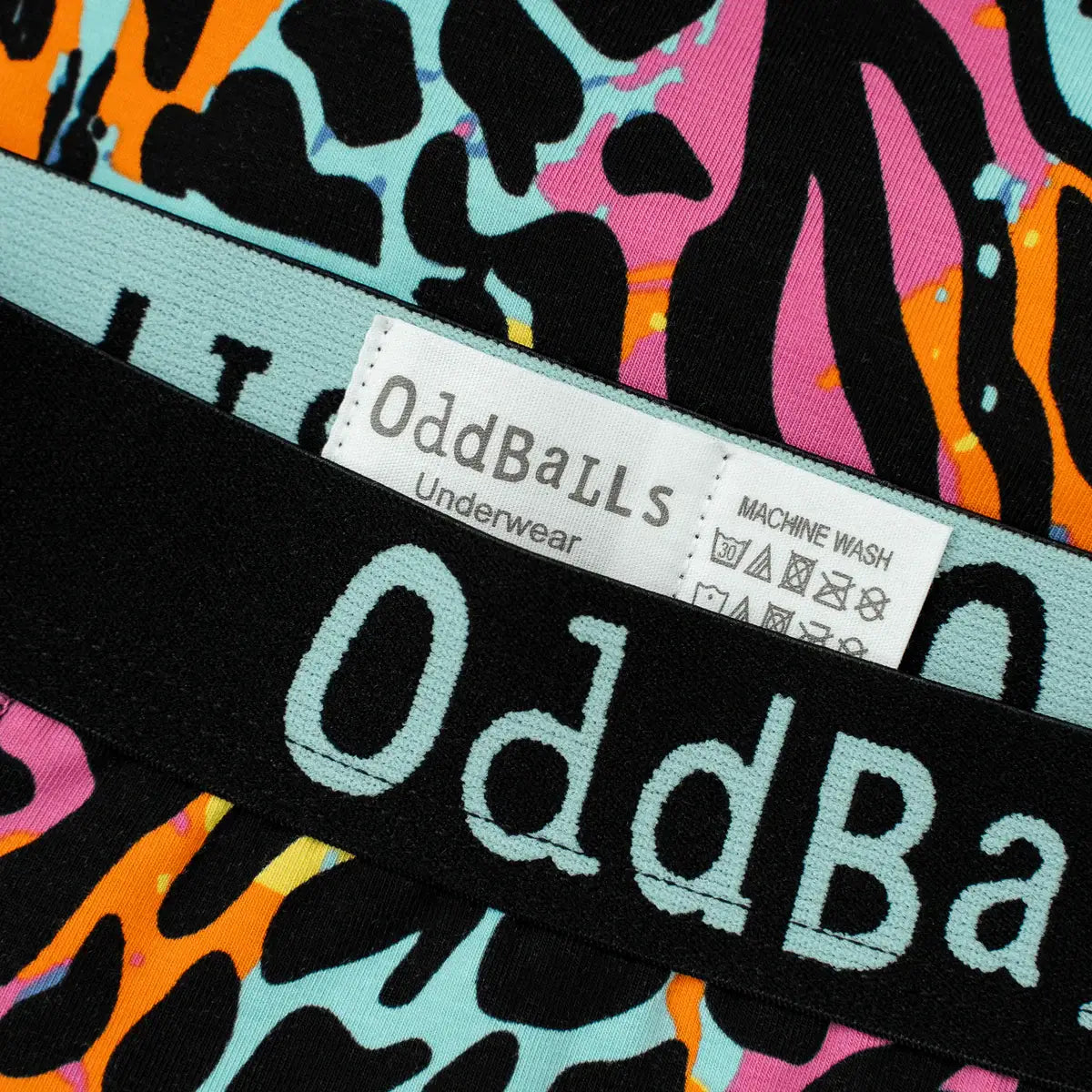 OddBalls Filthy Animal Men’s Cotton Boxer Shorts – Bold Animal Print
