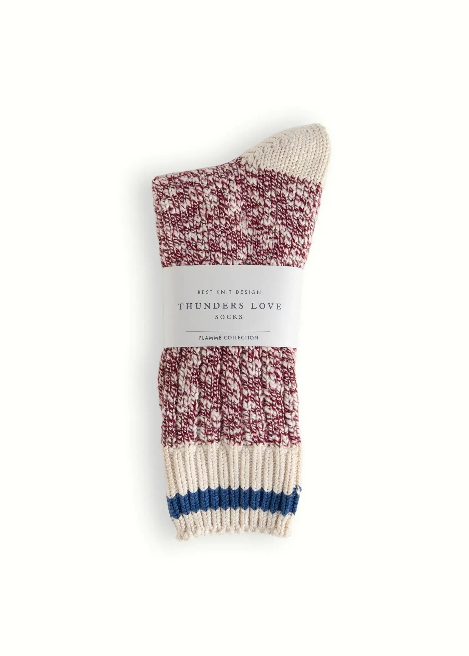 Thunders Love Flammé Collection Douglas Socks – Wool & Cotton Ribbed UK 6–11