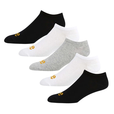 Lee Unisex 5 Pack Frankie Trainer Liners - White/Charcoal/Black/Grey