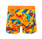 Oddballs Great Balls of Fire Mens Boxer Shorts - Orange, Multi