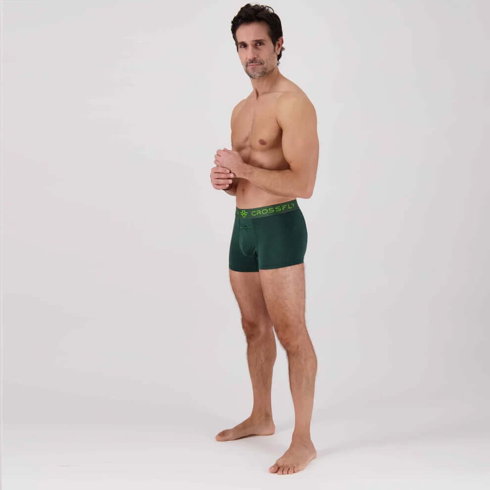 Crossfly Men's IKON Trunks 1-Pack Supersoft Modal - Green Marle