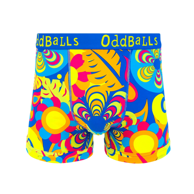 OddBalls Hippy Jungle Trunks  – Men’s Cotton Boxer Shorts