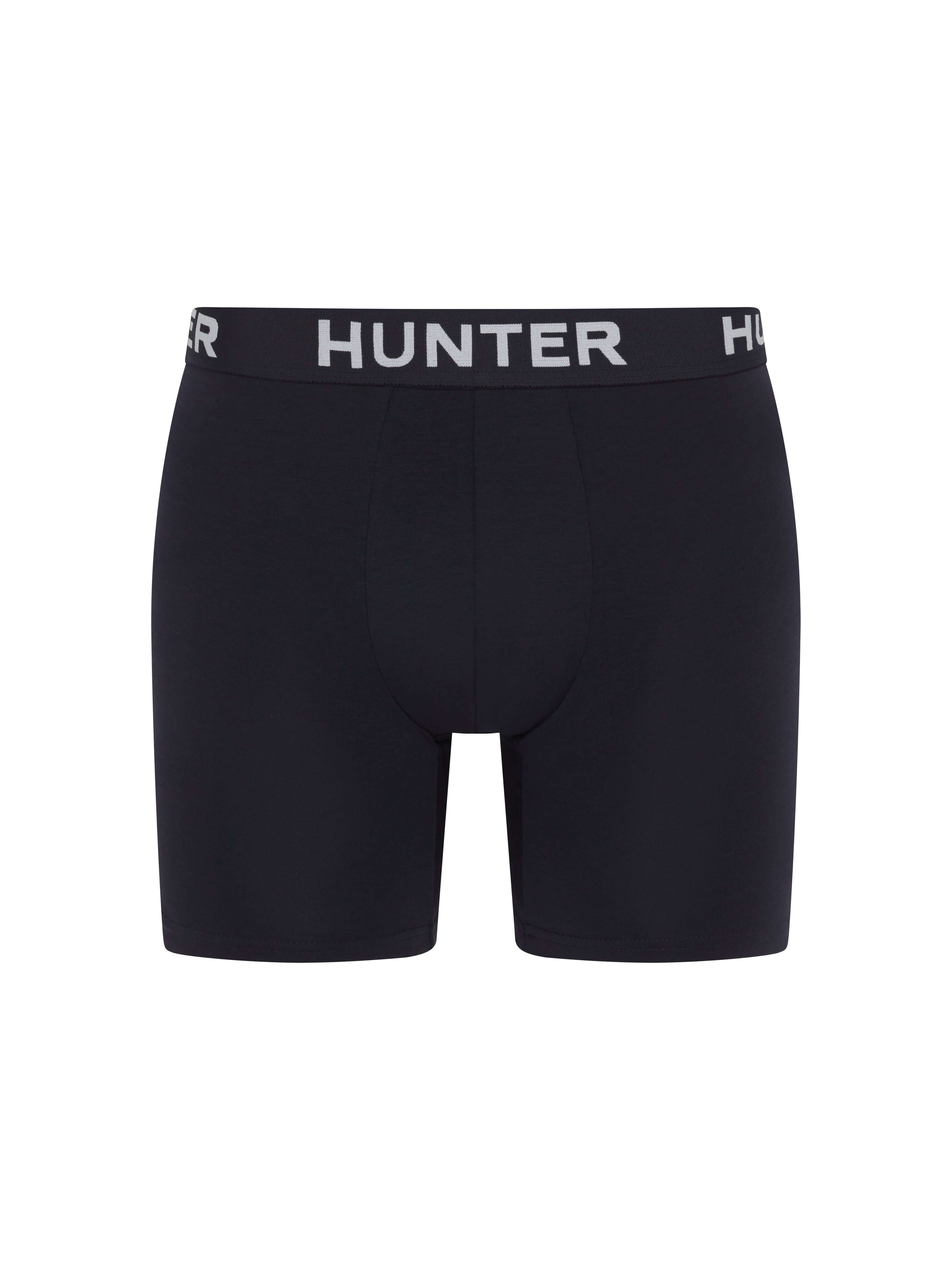 Hunter Men’s 3 Pack Jacquard Boxer Briefs – Night Sky, Bright White, Kambaba