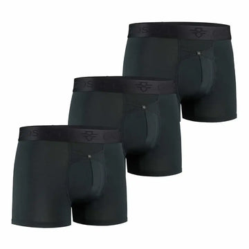 Crossfly IKON Men’s Modal Trunks 3 Pack – 3” Inseam Underwear with Pouch & Fly