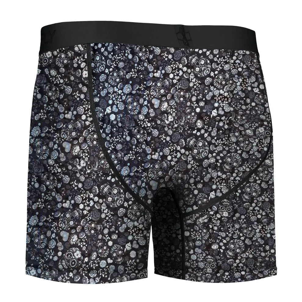 IKON Men’s 6" Boxers – Skulls & Hearts Black | Crossfly Everyday Series