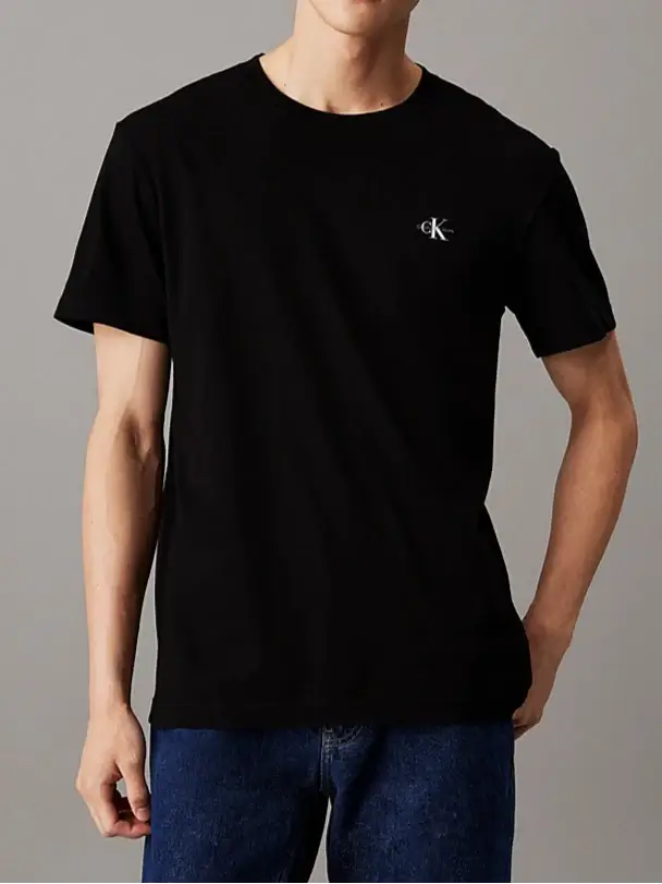 Calvin Klein Essentials 2-Pack T-Shirts – 100% Regenerative Cotton, Black