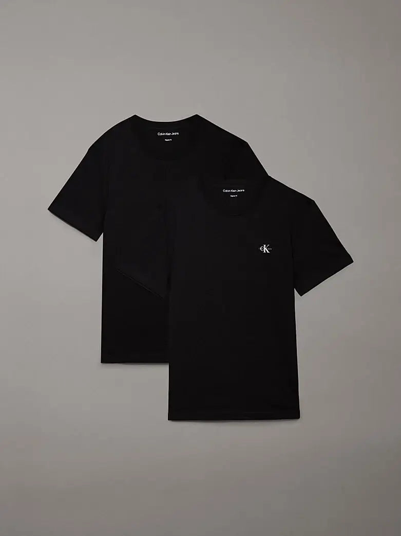 Calvin Klein Essentials 2-Pack T-Shirts – 100% Regenerative Cotton, Black