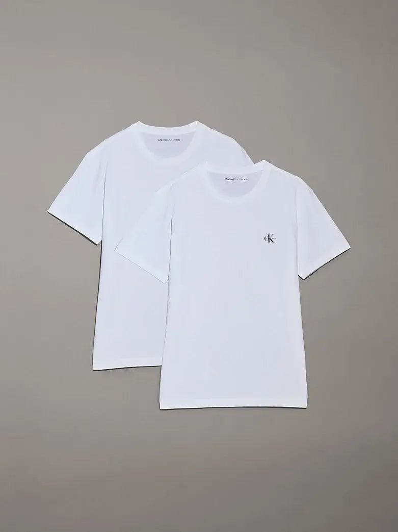 Calvin Klein Essentials 2-Pack T-Shirts – 100% Regenerative Cotton, Bright White