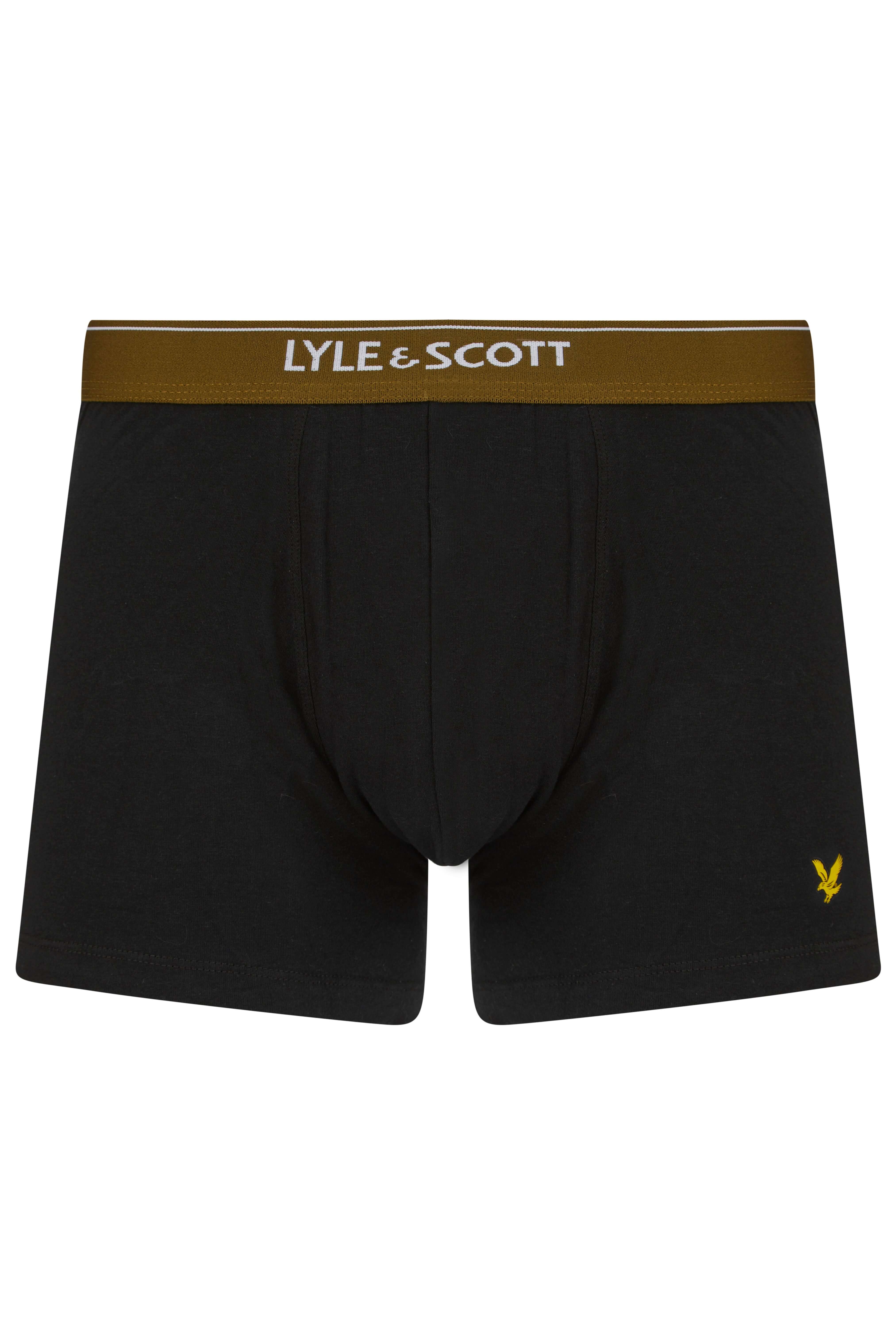 Lyle & Scott 5 Pack Men's Jackson Trunks - Black Multi Waistbands
