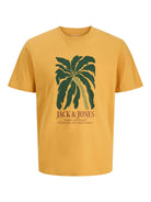 Jack & Jones JORDOWN Crew Neck 100% Cotton T-Shirt - Golden Apricot