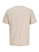 Jack & Jones JORDOWN Crew Neck 100% Cotton T-Shirt - Moonbeam