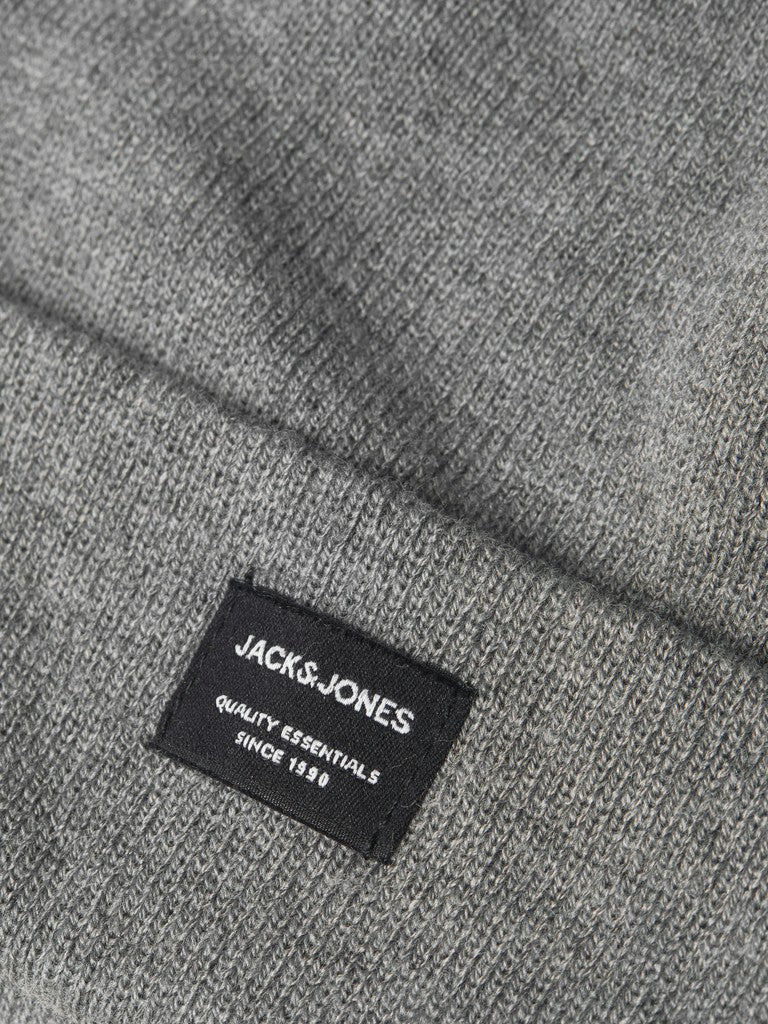Jack & Jones JACDNA knit beanie - Grey Melange