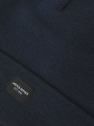 Navy blue fabric with a Jack & Jones logo patch