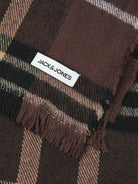 Brown checkered fabric with a Jack & Jones label