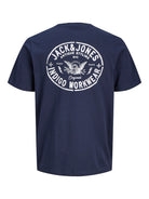 Jack & Jones JORRETRO Men’s 3-Pack Crew Neck T-Shirts – White, Red, Navy Blue