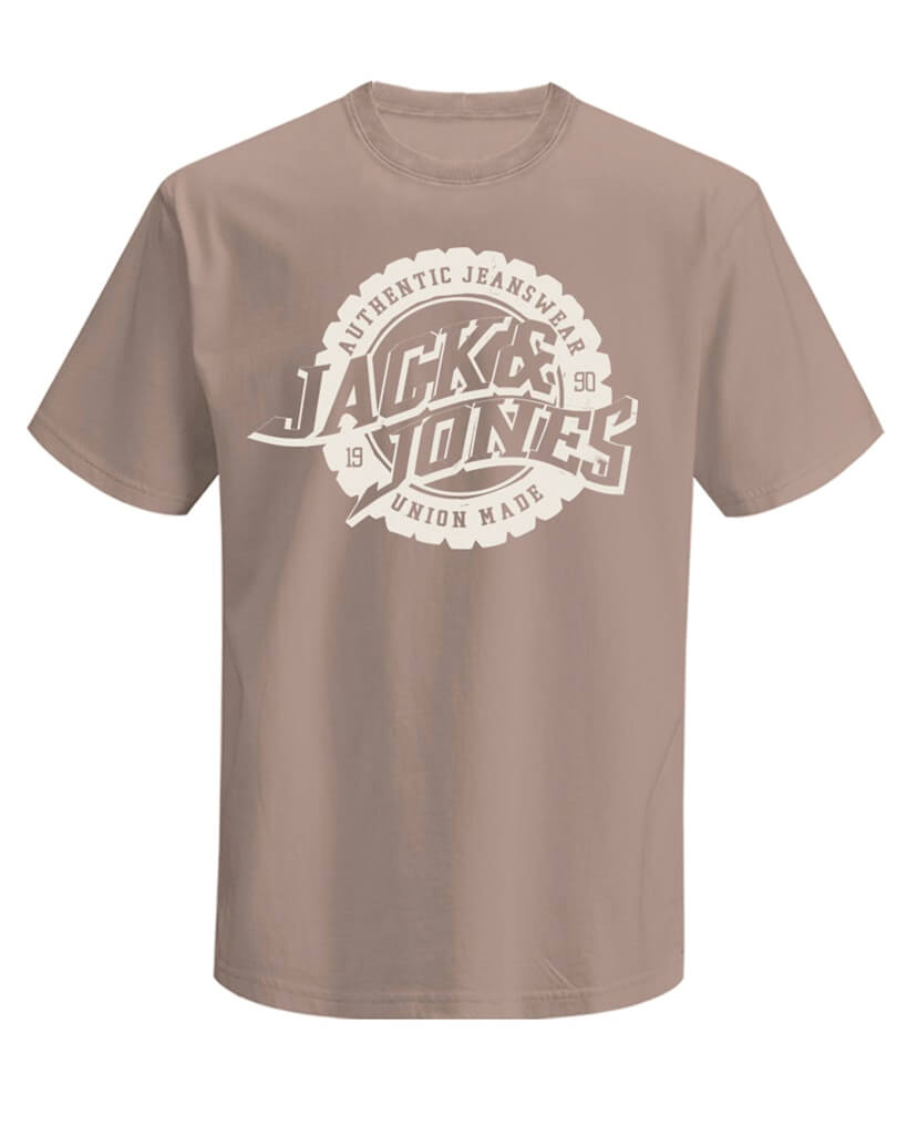 Jack & Jones Men’s 4-Pack Crew Neck Cotton T-Shirts – Black, Green, Beige, White