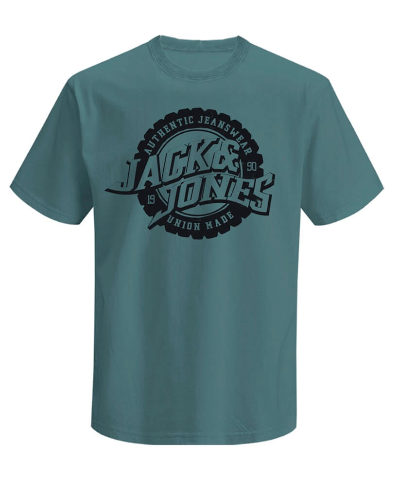 Jack & Jones Men’s 4-Pack Crew Neck Cotton T-Shirts – Black, Green, Beige, White