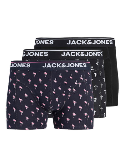 Jack & Jones JACBARRY Trunks 3 Pack Black (Organic Cotton)