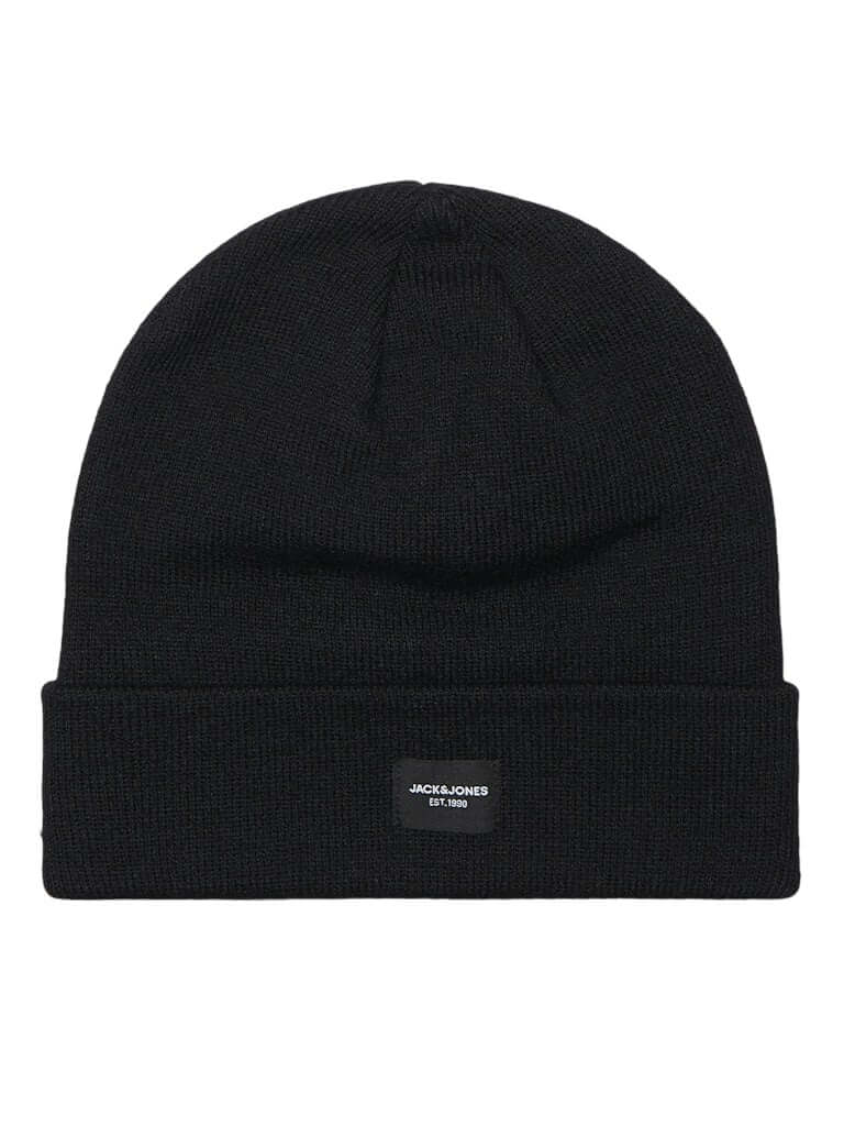 Jack & Jones JACFROST Beanie & Scarf Gift Box Men’s Winter Knit Set, Black