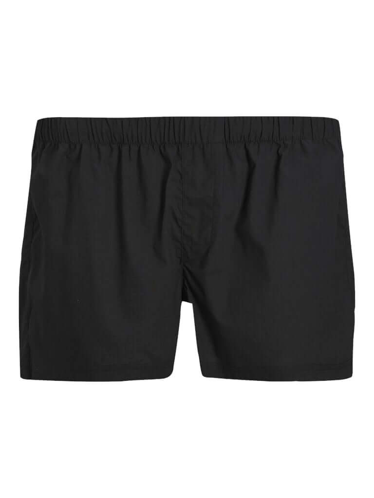 Jack & Jones Jacmilano 3 Pack Woven Boxers 100% Cotton - Poppy Seed Black / Blue Checks
