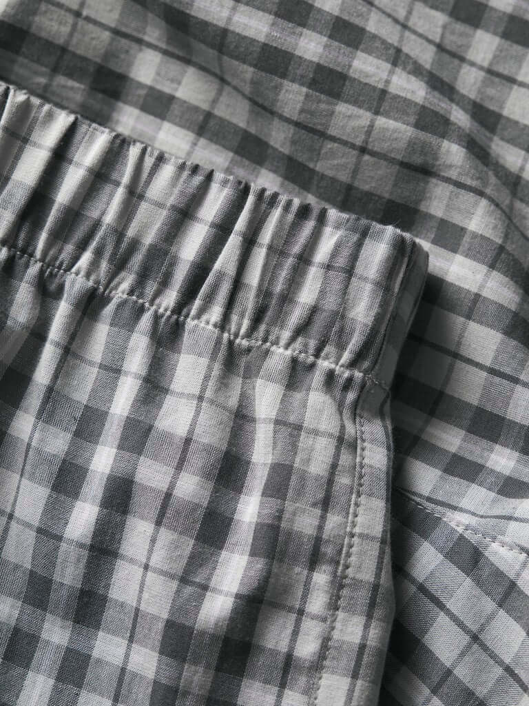Jack & Jones Jacmilano 3 Pack Woven Boxers 100% Cotton - Poppy Seed Black / Blue Checks