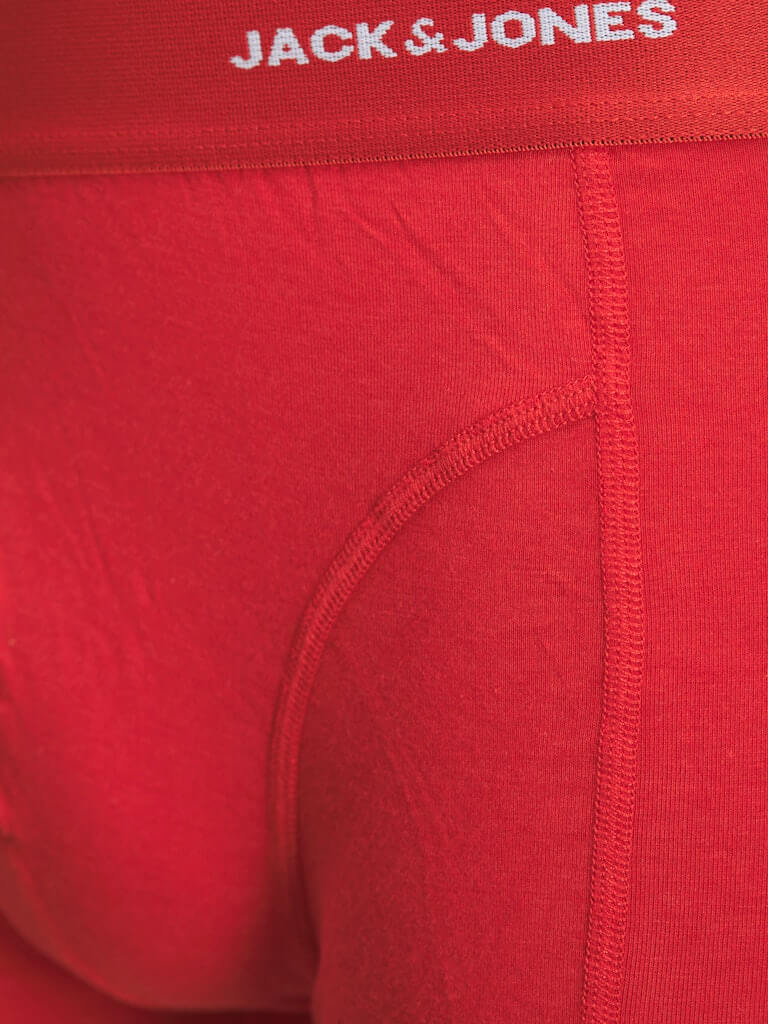 Jack & Jones Bamboo 3 Pack Trunks - Red / Blue / Black