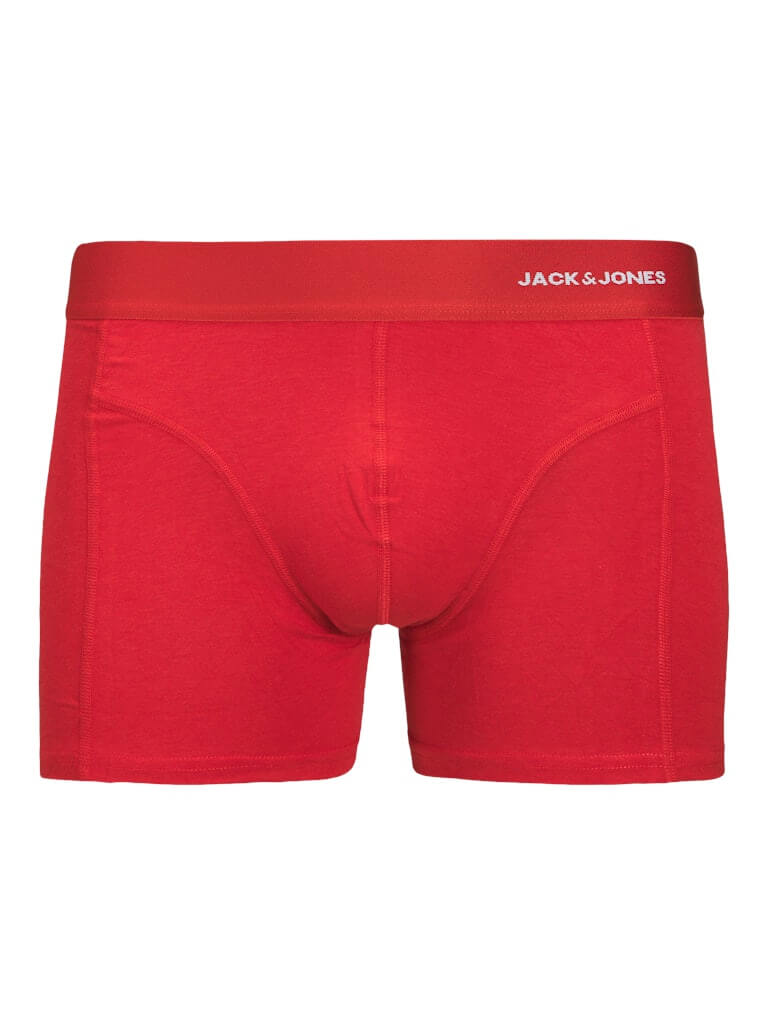 Jack & Jones Bamboo 3 Pack Trunks - Red / Blue / Black