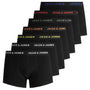 Jack & Jones Jacbasic 7 Pack Cotton Stretch Boxer Shorts / Trunks  - Black