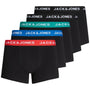 Jack & Jones Jachuey 5 Pack Cotton Stretch Trunks - Black Multi