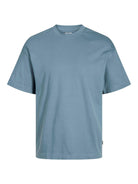 Jack & Jones JJEURBAN EDGE 1 Pack Crew Neck 100% Cotton T-Shirt - Blue