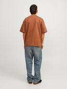 Jack & Jones JJEURBAN EDGE 1 Pack Crew Neck 100% Cotton T-Shirt - Mocha Bisque