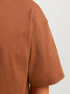 Jack & Jones JJEURBAN EDGE 1 Pack Crew Neck 100% Cotton T-Shirt - Mocha Bisque